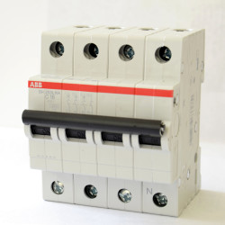 Siguranta automata tetrapolara 3P+N 20A 4.5KA ABB