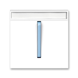 Clapeta intrerupator port eticheta alb/albastru fresh Neo ABB