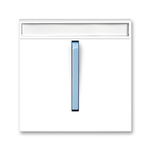 Clapeta intrerupator port eticheta alb/albastru fresh Neo ABB