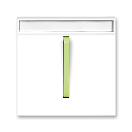 Clapeta intrerupator port eticheta alb/verde fresh Neo ABB