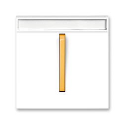 Clapeta intrerupator port eticheta alb/portocaliu fresh Neo ABB