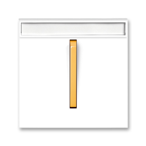 Clapeta intrerupator port eticheta alb/portocaliu fresh Neo ABB