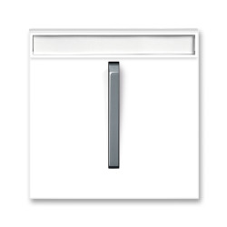 Clapeta intrerupator port eticheta alb/gri fresh Neo ABB