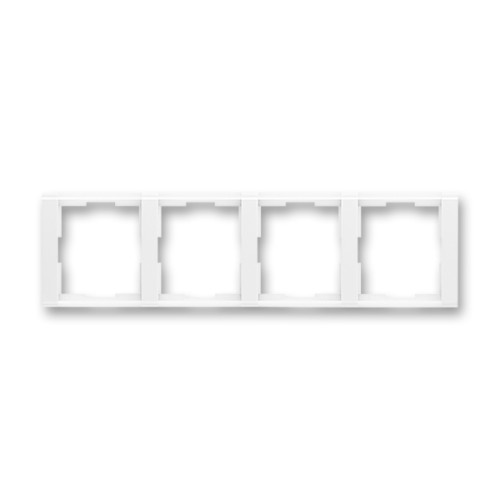 Rama 4 aparataje orizontala alb/alb Time ABB