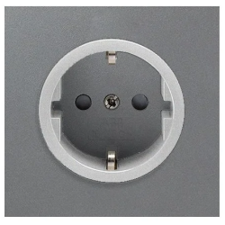 Priza simpla ST cu impamantare otel/titan si protectie copii Neo ABB