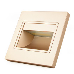 Spot led , Scara , Hol , Incastrabil ,1w , Auriu , Lumina Calda , 2700k