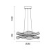Pendul sticla 144-15042 FIRENZE 34W Arte Illumina - imagine 3