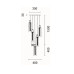 Pendul led 38W 5brate VIAL - imagine 3