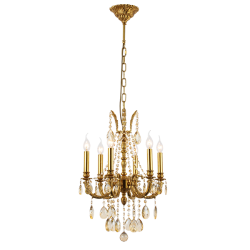 Candelabru 955DARIAN 6XE14 arama/cristale Elmark