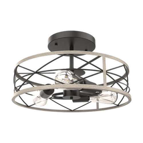 Plafoniera 955EMMA3C 3XE27 negru/alb Elmark