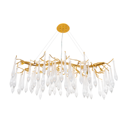 Lustra 955KAROL 12XG9 auriu/cristale Elmark