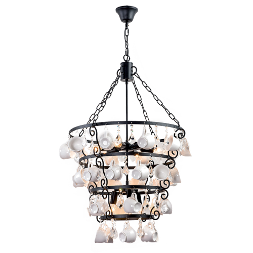 Lustra 955CUPS9 3XE14 NEGRU/ALB Elmark