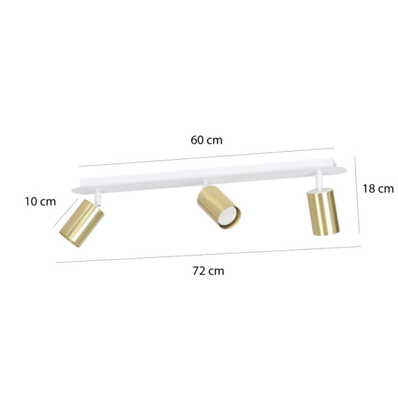 Plafoniera Zen 3 White 623 3 Emibig