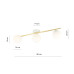 Plafoniera Splendi 3 alb/auriu/alb opal 1249/3 Emibig - imagine 3