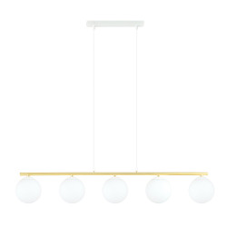 Pendul Allora 5 alb/auriu/alb opal 1255/5 Emibig