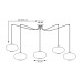 Pendul Origo 5 x E27 BL Grafit 1375/5 Emibig - imagine 3