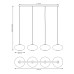 Pendul Coco 4 x E27 BL Opal 1376/4 Emibig - imagine 4