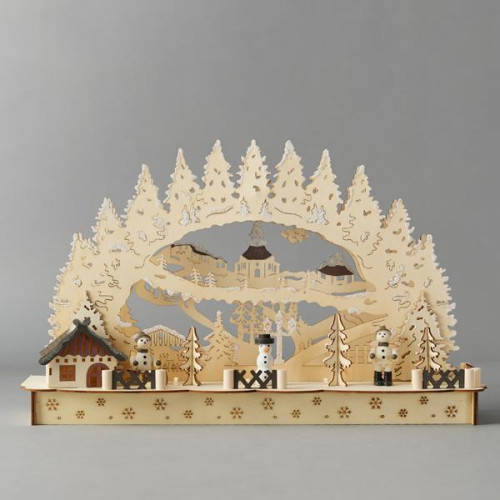 Decoratiune Sceneta Din Lem LED 600-41655