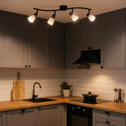 Aplica 4xE14 SOMA negru 73094 Rabalux