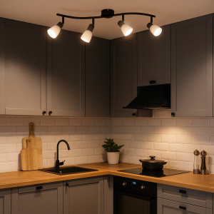 Aplica 4xE14 SOMA negru 73094 Rabalux
