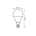 Bec LED filament decorativ G45 CW E14 2W Rabalux - imagine 1