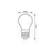 Bec LED filament decorativ A60 CW E27 4W Rabalux - imagine 1