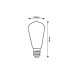 Bec LED filament decorativ ST64 CW E27 4W Rabalux - imagine 1