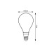 Bec LED filament decorativ G45 WW E14 6W Rabalux - imagine 1