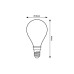 Bec LED filament decorativ G45 WW E14 4W Rabalux - imagine 1