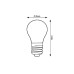 Bec LED filament decorativ G45 WW E27 4W Rabalux - imagine 1