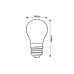 Bec LED filament decorativ A60 CW E27 7W Rabalux - imagine 1