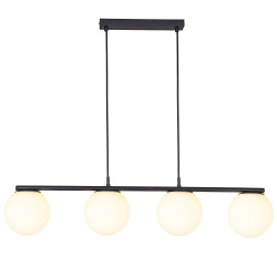 Pendul Bowling 01-3156, 4 x E27, negru + opal, moderna Redo