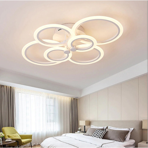 Lustra led dimabila, Six rings alba