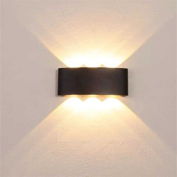 Aplica exterior LED neagra 6W 750lm WW