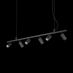 Pendul Dynamite SP6 Nero 231396 Ideal Lux