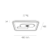 Plafoniera Mistral Square 80W 0142A Kelektron - imagine 6