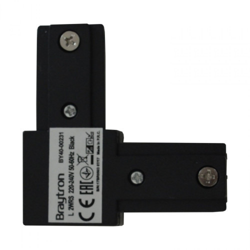 Element de conexiune (L) pentru 2 sine, 2 circuite, negru BR-BY40-00231 Braytron