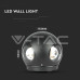 Aplica LED 4W Exterior Negru Rotund 218554 Vtac - imagine 5