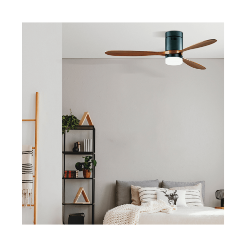 Lustra Ventilator Lemn LED 15W 3000K, 4000K, 6000K Alb 19144 Zambelis