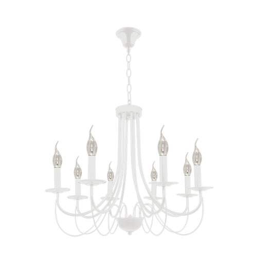 Candelabru Angela 8 x E14 Alb ELMARK