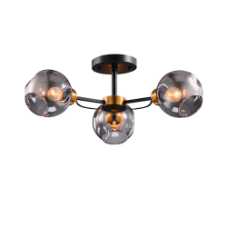 Lustra Ellaria 3 x E27 Negru/Auriu ELMARK