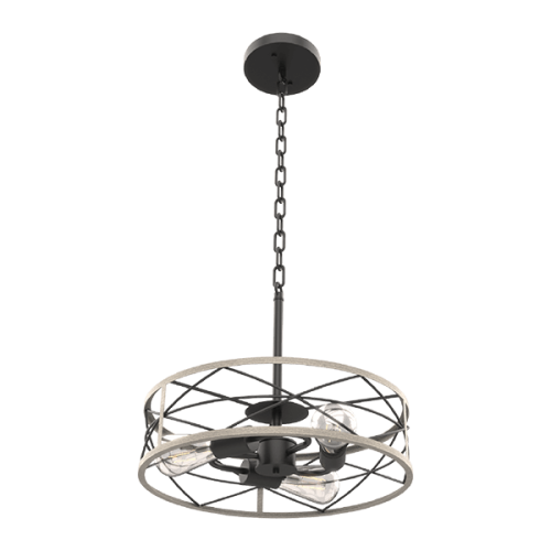 Candelabru Emma 3 x E27 Negru/Alb ELMARK