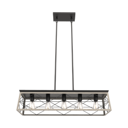 Candelabru Emma 5 x E27 Negru/Alb ELMARK