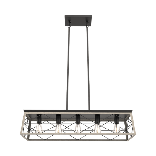 Candelabru Emma 5 x E27 Negru/Alb ELMARK