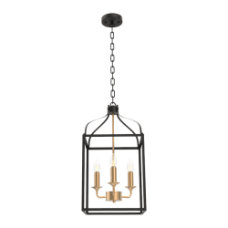 Candelabru Izabel 3 x E14 Negru/Auriu ELMARK