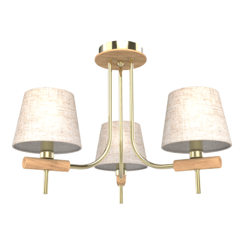 Lustra Jonas 3 x E14 Bej/Auriu ELMARK