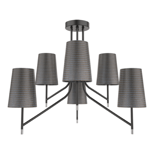 Lustra Thera 6 x E14 Negru/Crom ELMARK