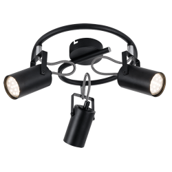 Plafoniera Izzy Black 3 x GU10 ELMARK