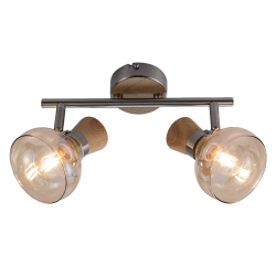 Aplica Addy Lemn 2 x E14 Elmark