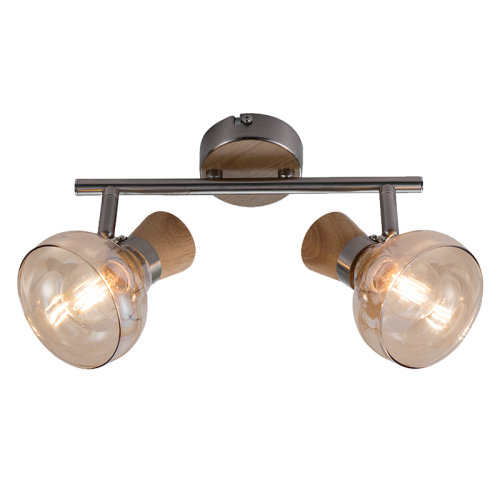 Aplica Addy Lemn 2 x E14 Elmark